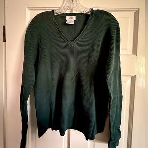 Forest green/teal thick long sleeve shirt